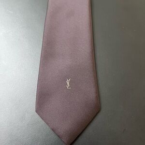 Yves Saint Laurent Elegant Dark Brown Tie